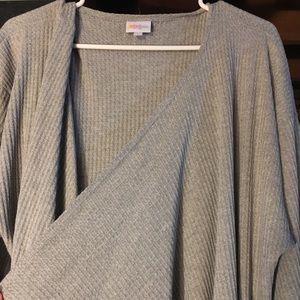 Lularoe grey waffle weave Shirley